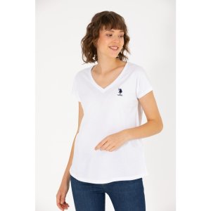 U.s. Polo Assn. Kadın Beyaz T-Shirt